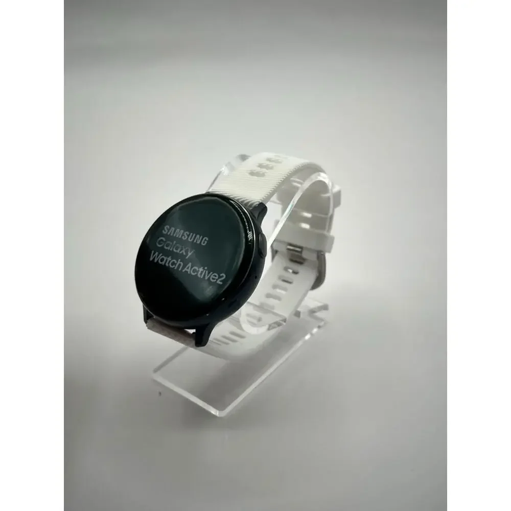 Samsung Galaxy Watch Active2 SM-R820 44mm Smartwatch Dark Blue White Band Tested